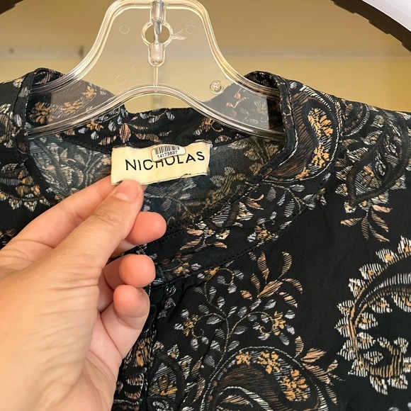 Nicholas Paisley Elsie Dress Black Boho Print - Picture 8 of 14